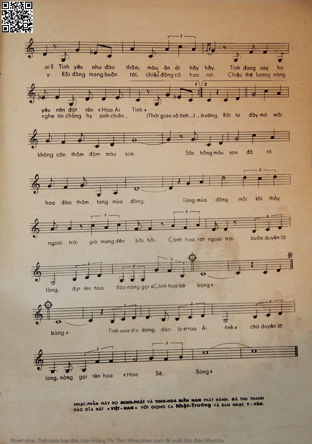 Page 3 of Sheet music PDF Tình mùa hoa đào - Hoàng Thi Thơ