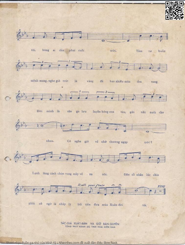 Page 3 of Sheet music PDF Buồn ga nhỏ - Minh Kỳ