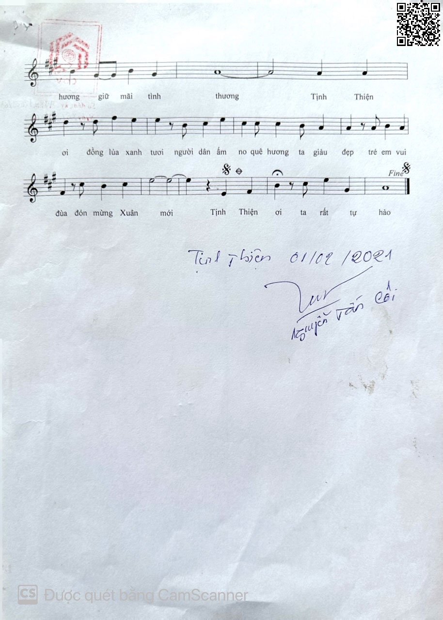 Page 2 of Sheet music PDF Tịnh Thiện quê hương tôi - Nguyễn Tấn Côi