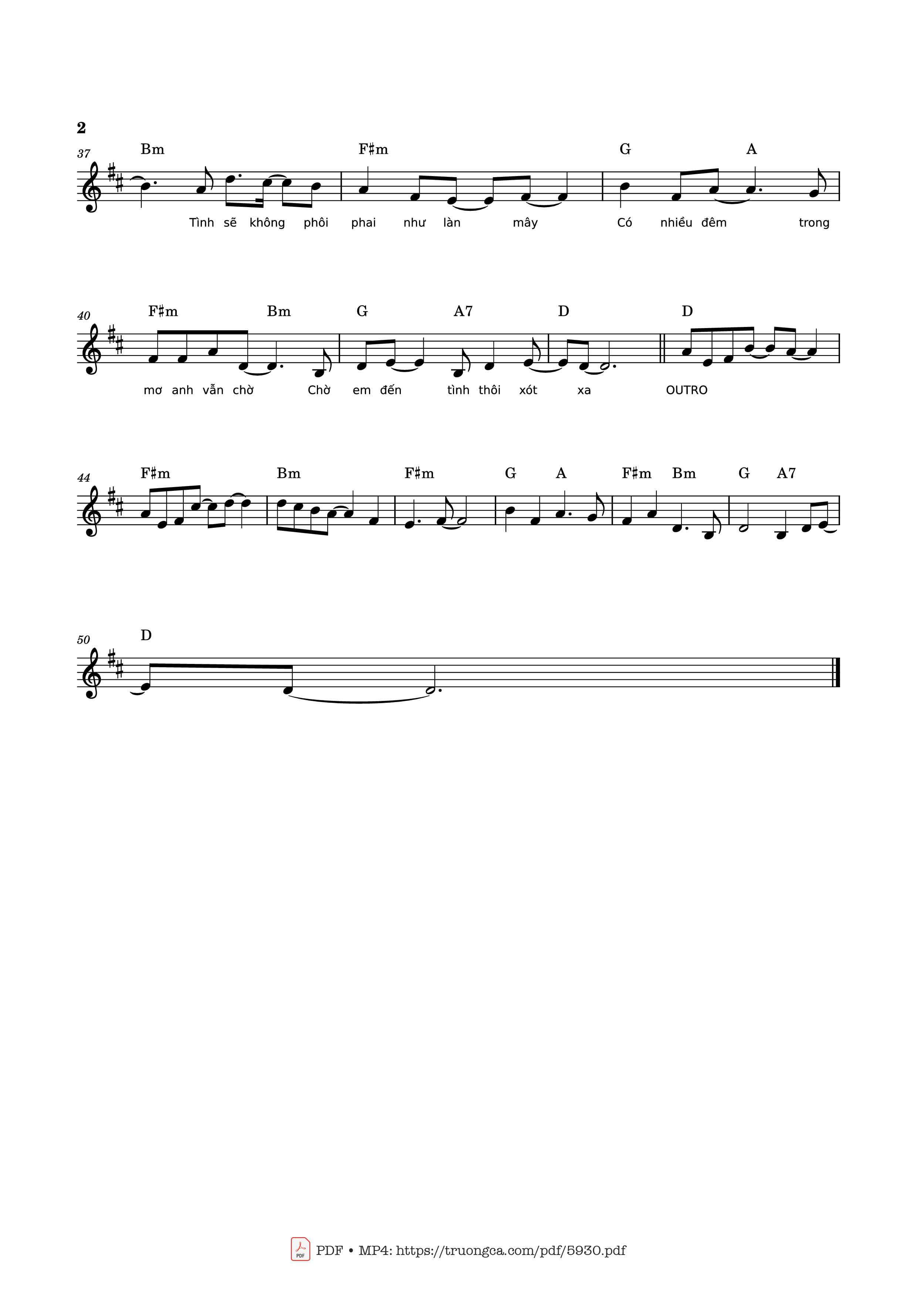 Page 2 of Sheet music PDF Tình thôi xót xa - Bảo Chấn