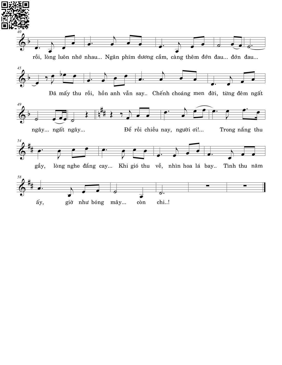 Page 2 of Sheet music PDF Tình thu năm ấy - Phi Cường