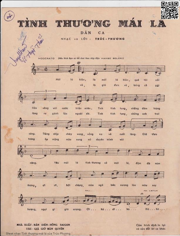 Page 2 of Sheet music PDF Tình thương mái lá - Trúc Phương