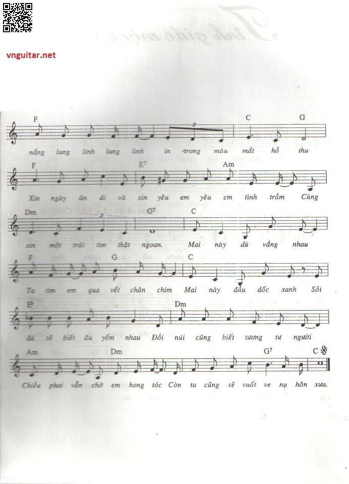 Page 2 of Sheet music PDF Tình trầm - Quốc Bảo