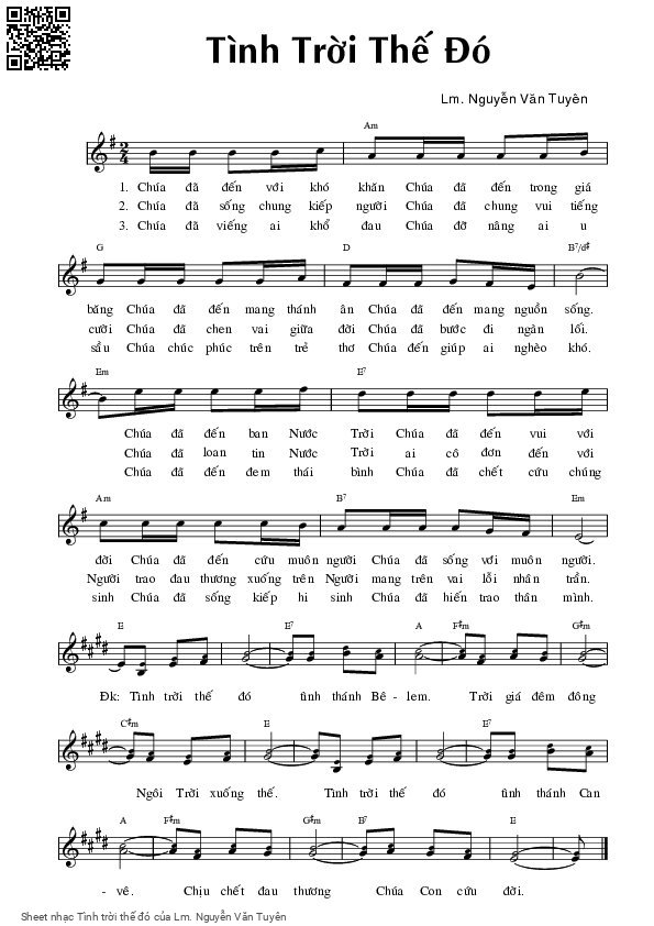 Sheet PDF of Tình trời thế đó