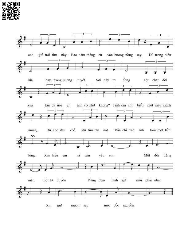 Page 2 of Sheet music PDF Tình tự - Vĩnh Điện