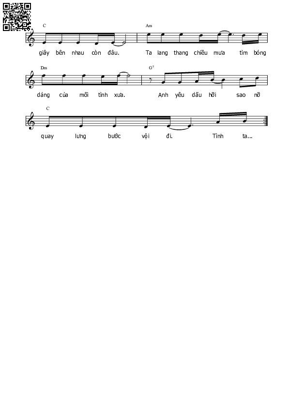 Page 2 of Sheet music PDF Tình xa khuất - Trường Huy