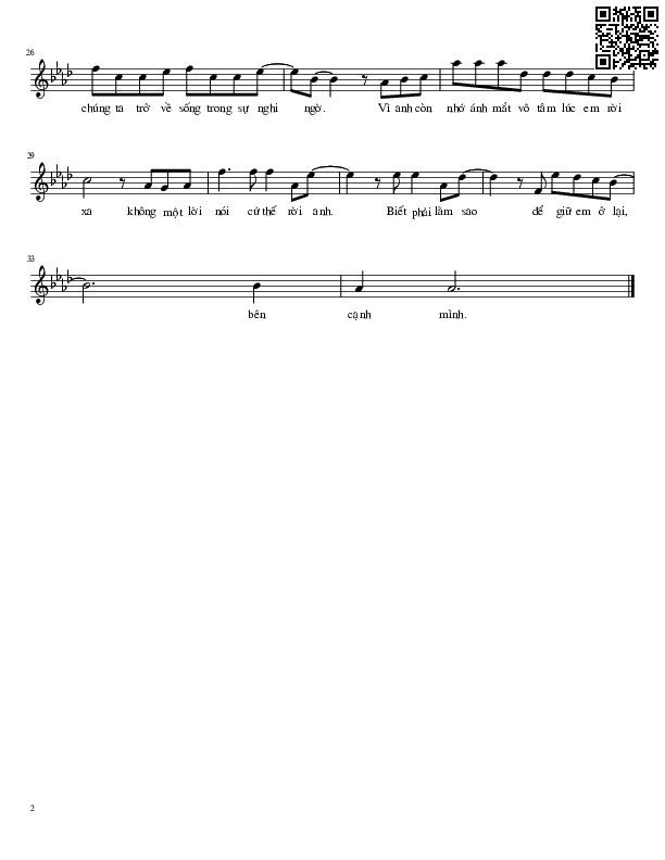 Page 2 of Sheet music PDF Tình yêu chắp vá - Mr. Siro