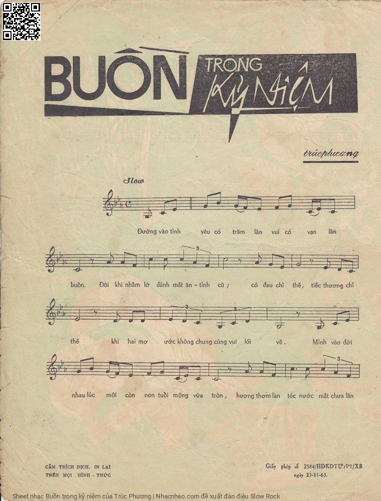 Page 2 of Sheet music PDF Buồn trong kỷ niệm - Trúc Phương