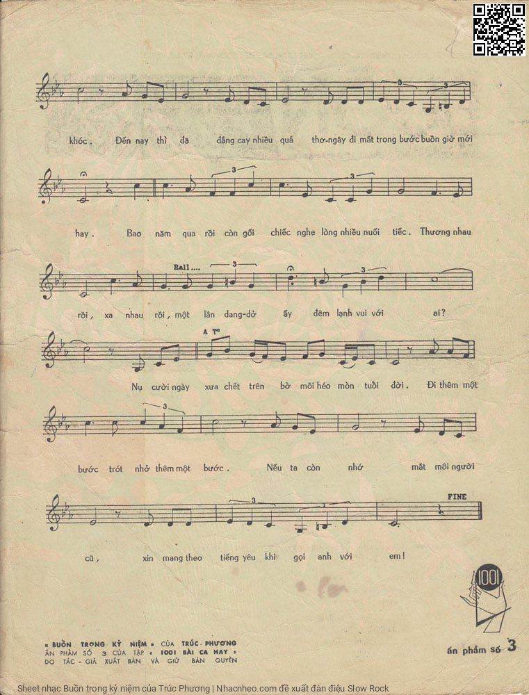 Page 3 of Sheet music PDF Buồn trong kỷ niệm - Trúc Phương