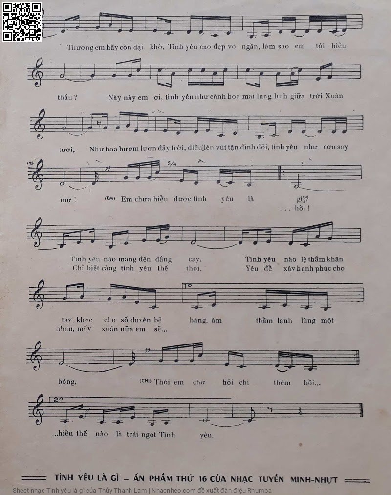 Page 3 of Sheet music PDF Tình yêu là gì - Thủy Thanh Lam
