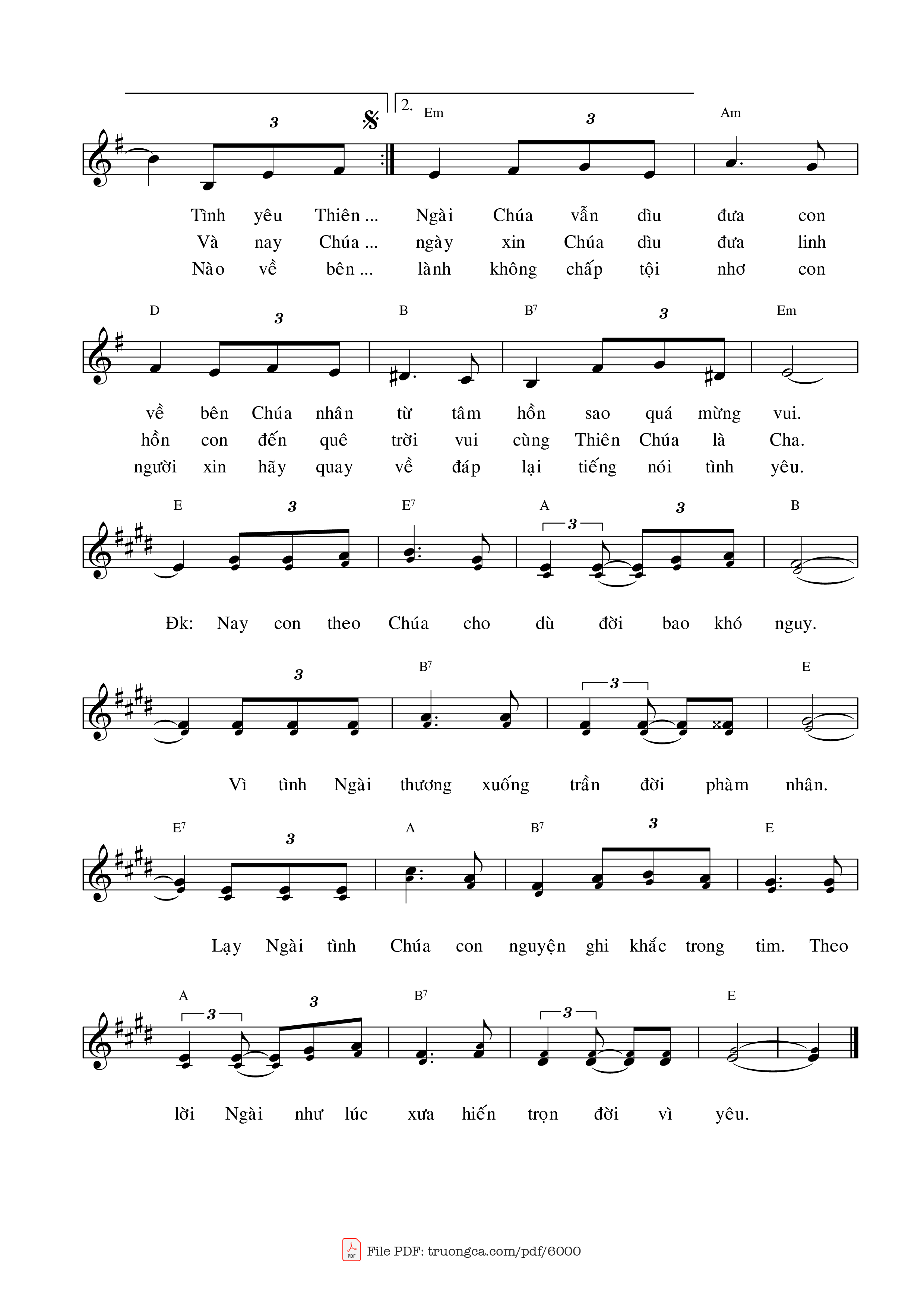 Tình yêu Thiên Chúa êm đềm như bãi cỏ xanh, Trang 2