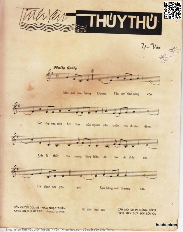 Page 2 of Sheet music PDF Tình yêu thủy thủ - Y Vân