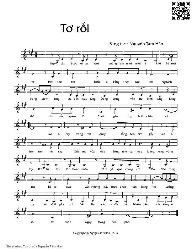 Sheet PDF of Tơ rối - Nguyễn Tâm Hàn