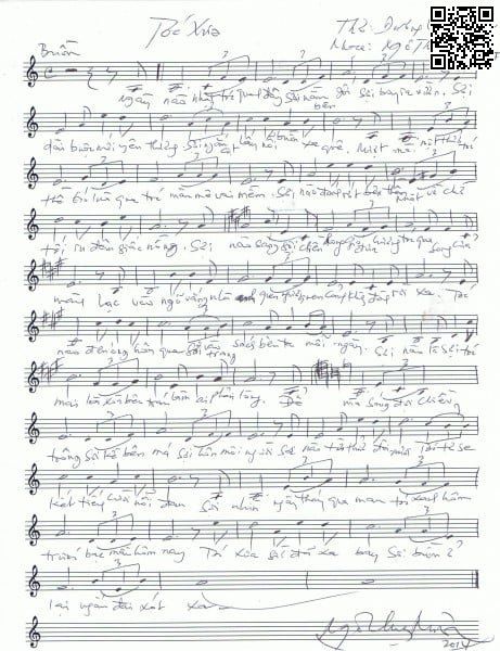 Page 2 of Sheet music PDF Tóc xưa - Ngô Thụy Miên