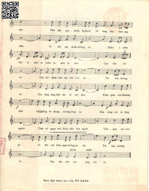 Page 3 of Sheet music PDF Tôi bán đường tơ - Thẩm Oánh