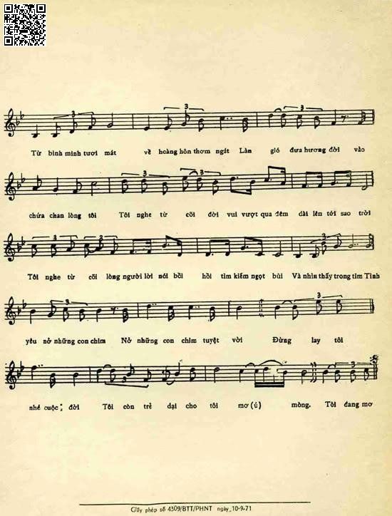 Page 2 of Sheet music PDF Tôi đang mơ giấc mộng dài - Phạm Duy