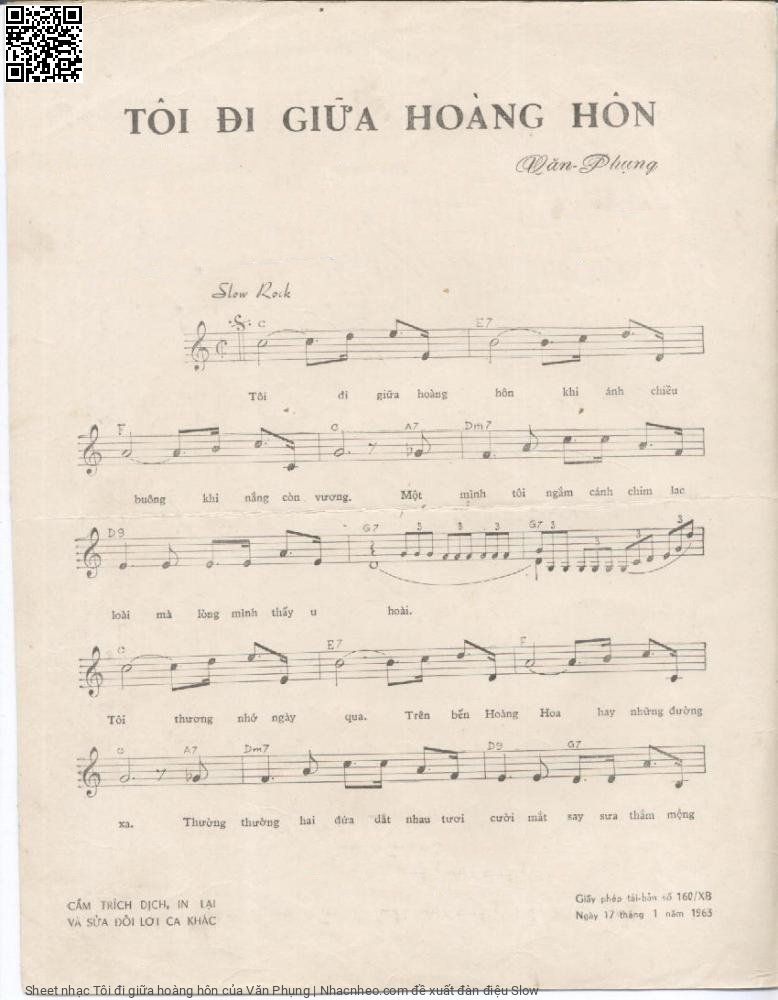 Page 2 of Sheet music PDF Tôi đi giữa hoàng hôn - Văn Phụng