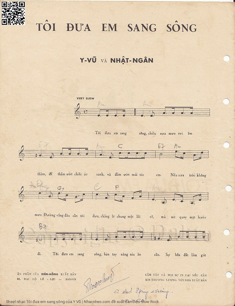 Page 2 of Sheet music PDF Tôi đưa em sang sông - Y Vũ