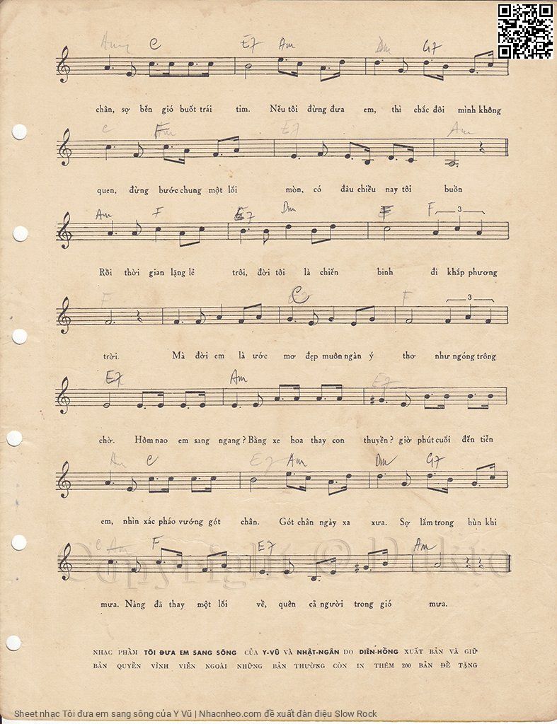 Page 3 of Sheet music PDF Tôi đưa em sang sông - Y Vũ