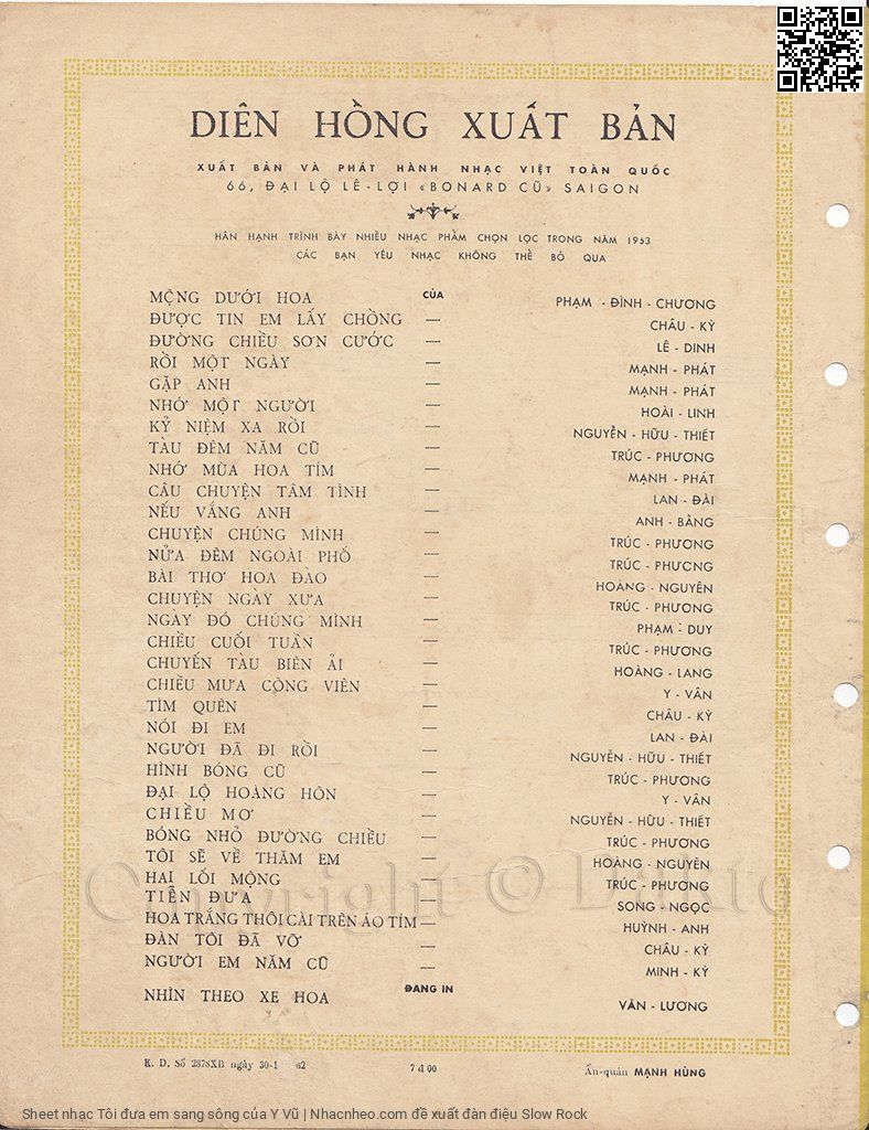 Page 4 of Sheet music PDF Tôi đưa em sang sông - Y Vũ