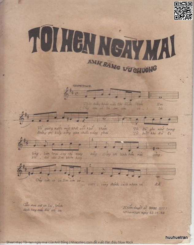 Page 2 of Sheet music PDF Tôi hẹn ngày mai - Anh Bằng