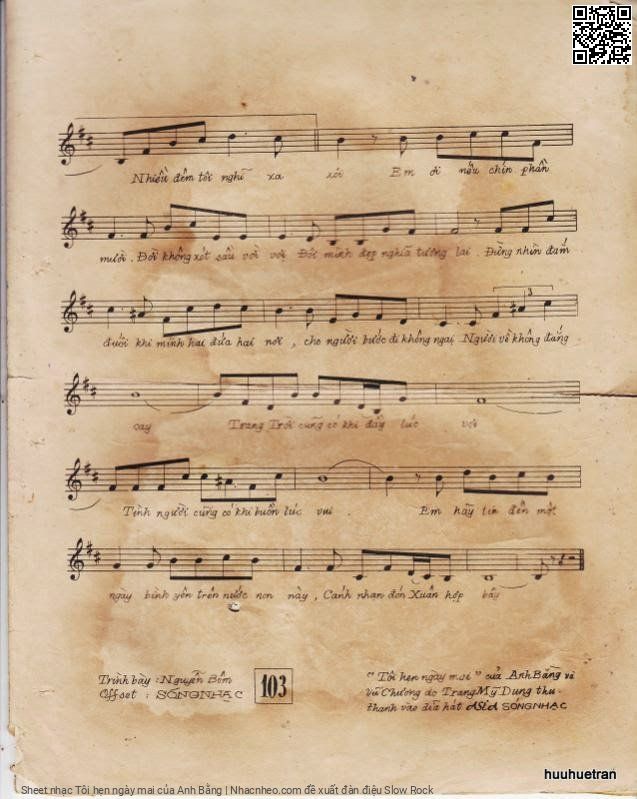 Page 3 of Sheet music PDF Tôi hẹn ngày mai - Anh Bằng