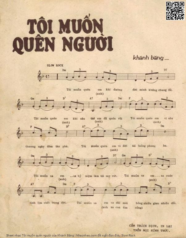 Page 2 of Sheet music PDF Tôi muốn quên người - Khánh Băng