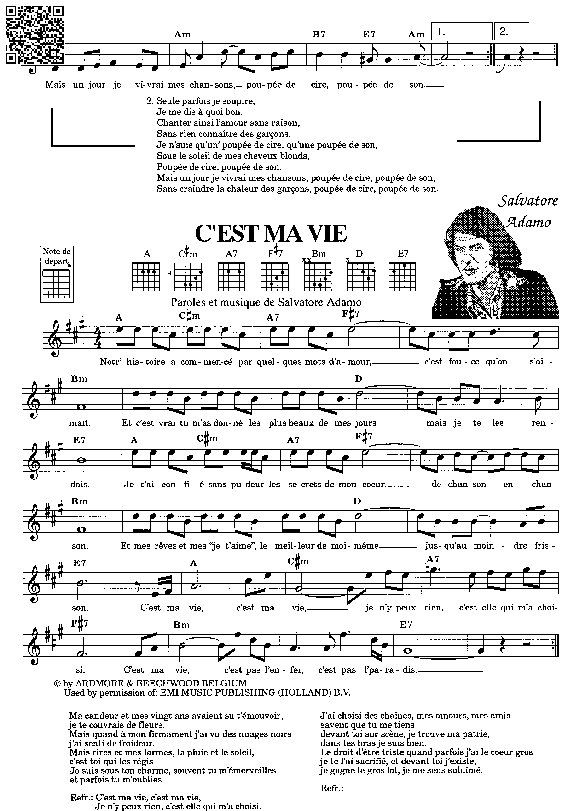 Page 3 of Sheet music PDF Búp bê không tình yêu (Poupée de cire, poupée de son) - Serge Gainsbourg