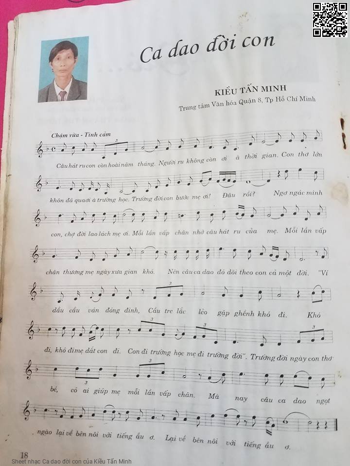 Sheet PDF of Ca dao đời con