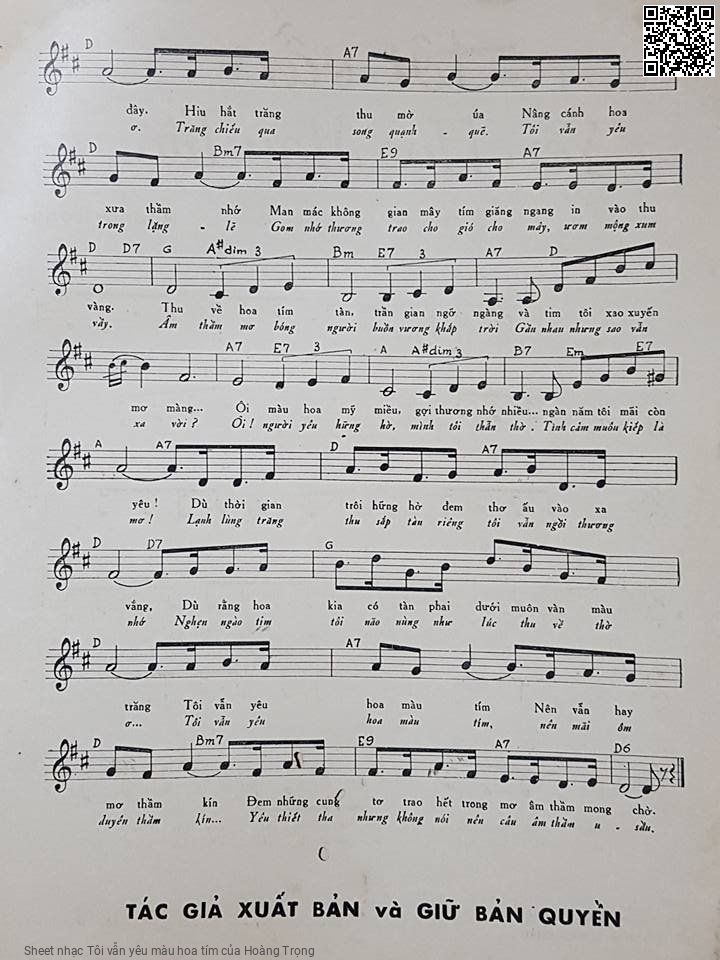 Page 5 of Sheet music PDF Tôi vẫn yêu màu hoa tím - Hoàng Trọng