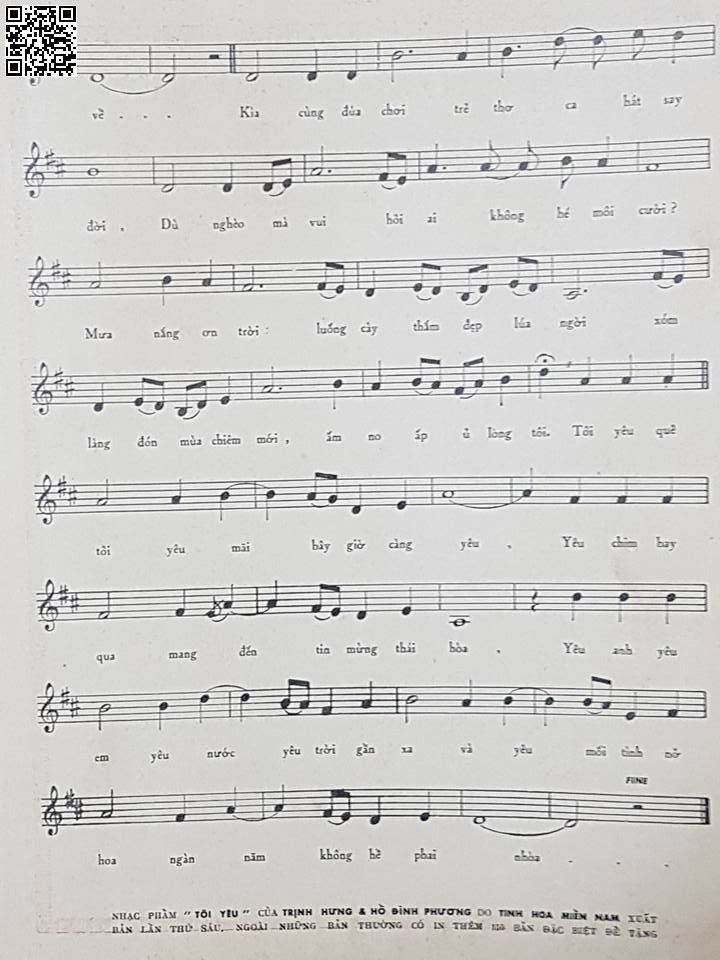 Page 3 of Sheet music PDF Tôi yêu - Trịnh Hưng