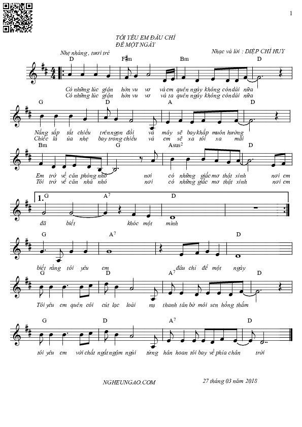 Page 14 of Sheet music PDF Tôi yêu em đâu chỉ để một ngày - Diệp Chí Huy