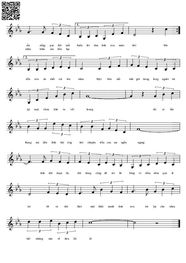 Page 2 of Sheet music PDF Trả lại cho nhau - Nguyễn Đình Chương