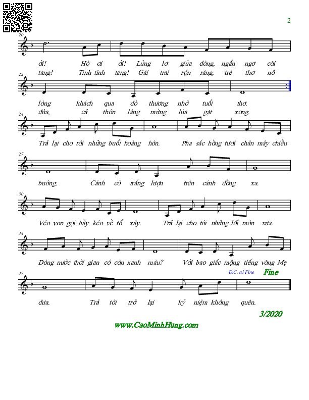 Trả lại cho tôi ký ức miền quê Bến vắng chiều xưa, Trang 2