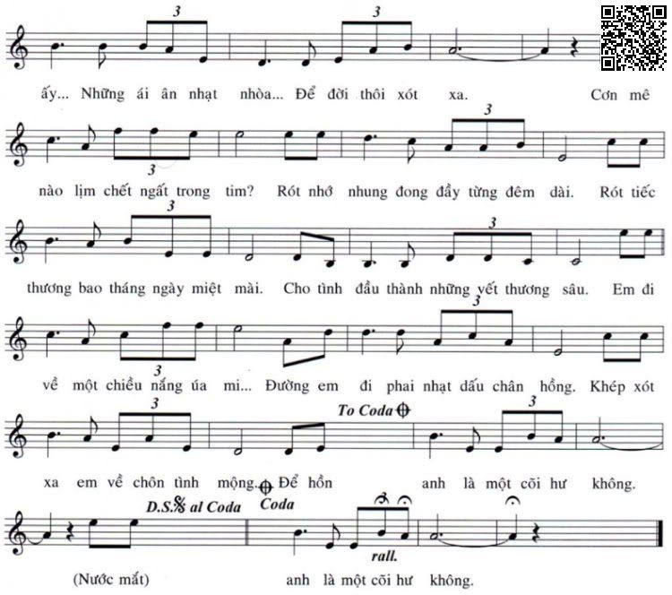 Page 2 of Sheet music PDF Trả lại thoáng mây bay - Hoàng Thanh Tâm