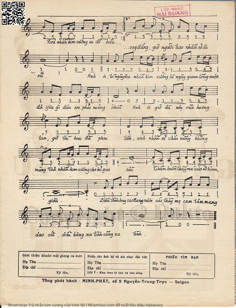Page 3 of Sheet music PDF Trả nhẫn kim cương - Vinh Sử