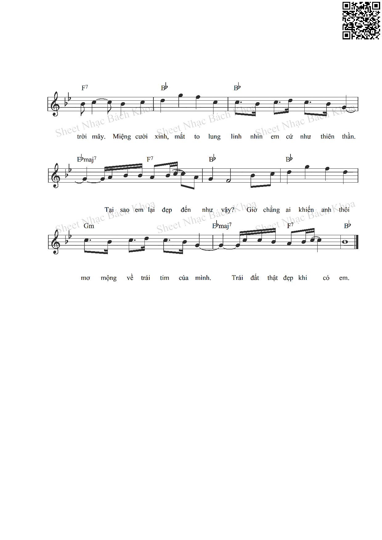 Page 2 of Sheet music PDF Trái đất đẹp nhất khi có em - ViruSs