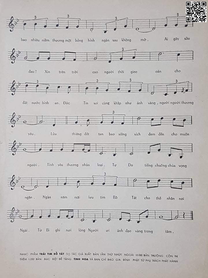 Page 3 of Sheet music PDF Trái tim Bồ Tát - Huỳnh Trường Long