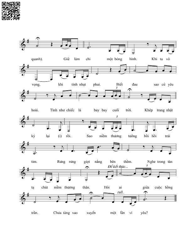 Page 2 of Sheet music PDF Trái tim dại khờ - Vĩnh Điện