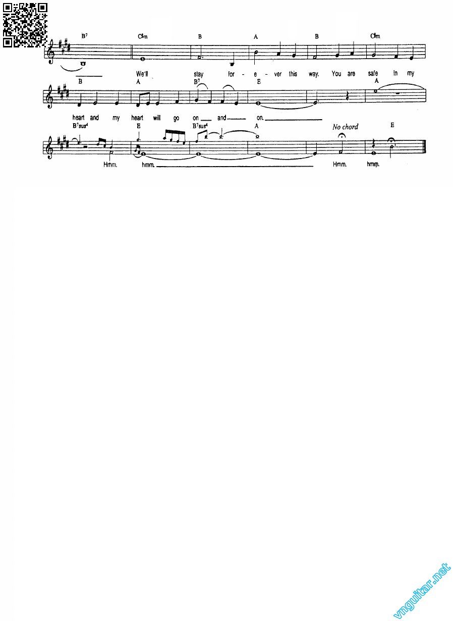 Page 2 of Sheet music PDF Trái tim luôn xao động (My heart will go on) - James Horner