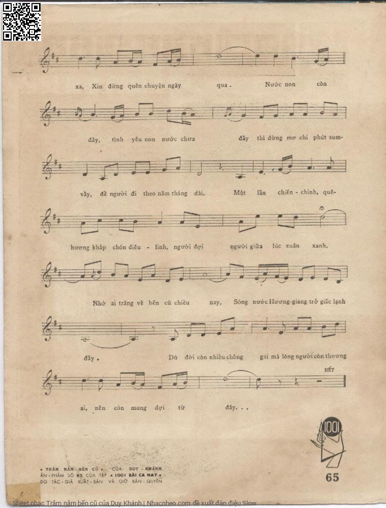 Page 2 of Sheet music PDF Trăm năm bến cũ - Duy Khánh