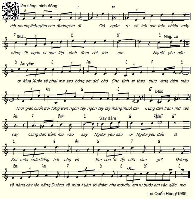Page 2 of Sheet music PDF Ca khúc cho người tình bé nhỏ - Lại Quốc Hùng