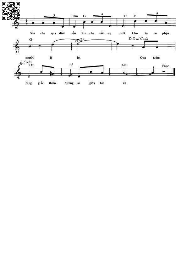Page 2 of Sheet music PDF Trăm năm chơi vơi - Thuận Hà