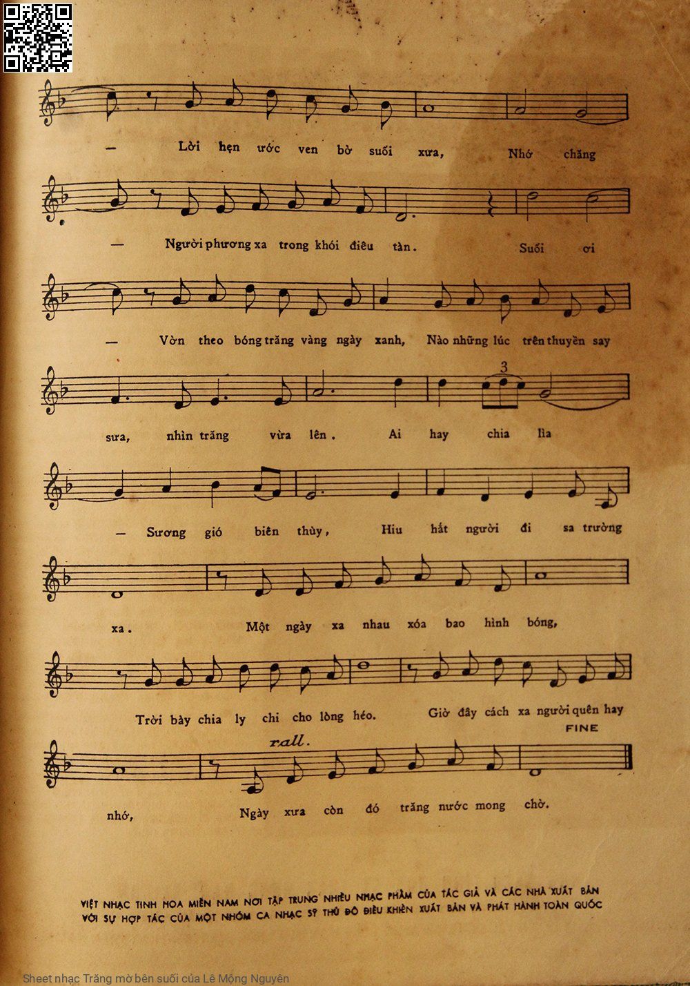 Page 5 of Sheet music PDF Trăng mờ bên suối - Lê Mộng Nguyên
