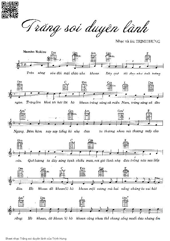 Page 5 of Sheet music PDF Trăng soi duyên lành - Trịnh Hưng