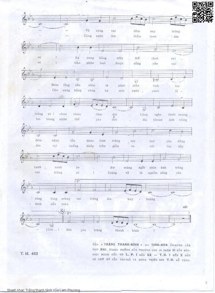 Page 3 of Sheet music PDF Trăng thanh bình - Lam Phương