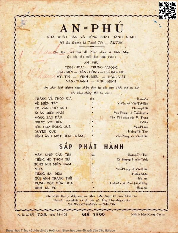 Mây trắng bay qua khi trăng dần lan Muôn câu hò nhịp nhàng khắp thôn trang, Trang 4