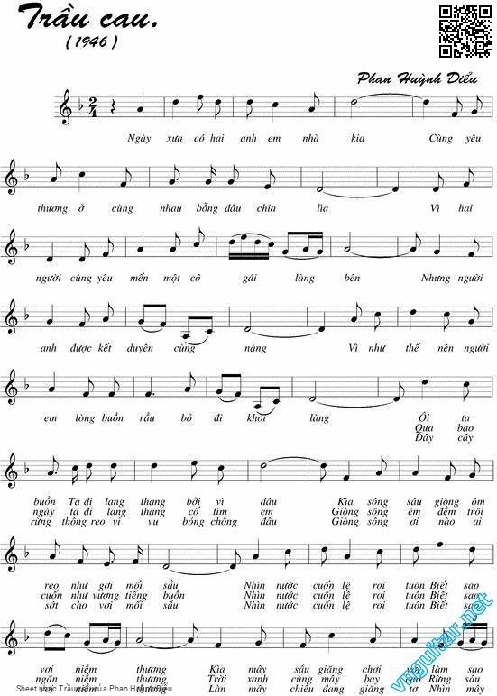 Page 3 of Sheet music PDF Trầu cau - Phan Huỳnh Điểu