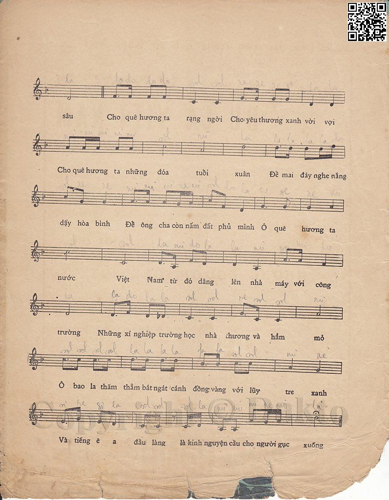 Page 4 of Sheet music PDF Trên đầu súng - Anh Việt Thu