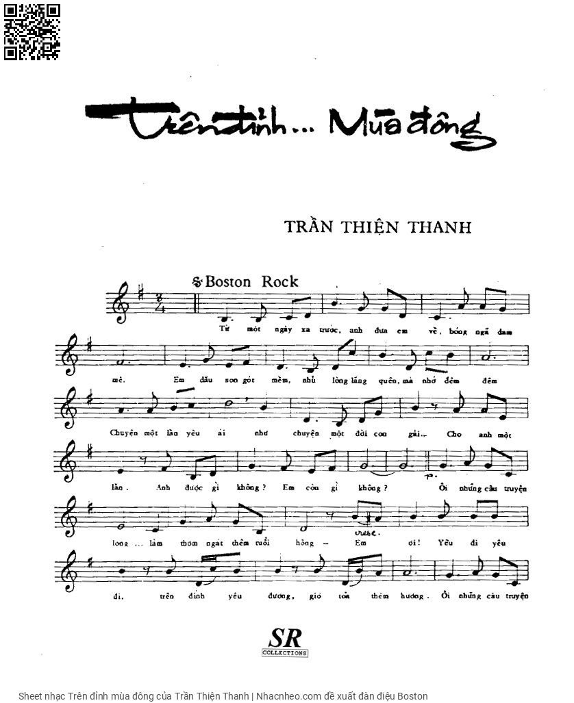 Page 1 of Sheet music PDF Trên đỉnh mùa đông - Trần Thiện Thanh